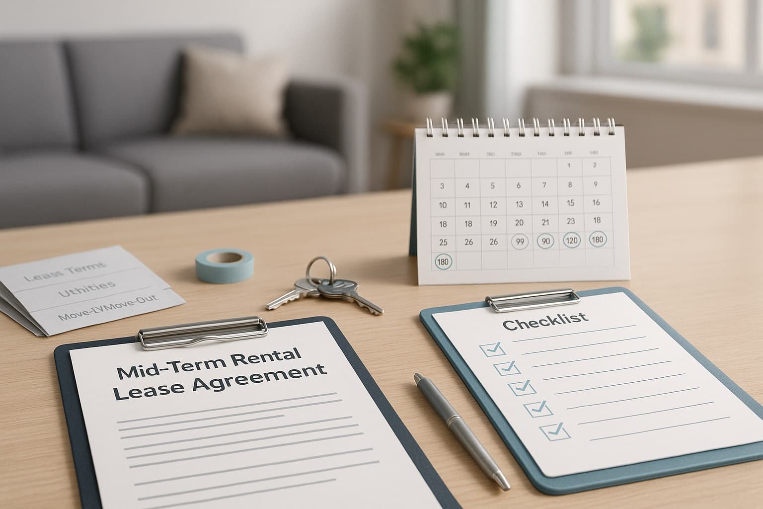 Mid-Term Rental Lease Agreement Checklist (30–180 Day Leases)