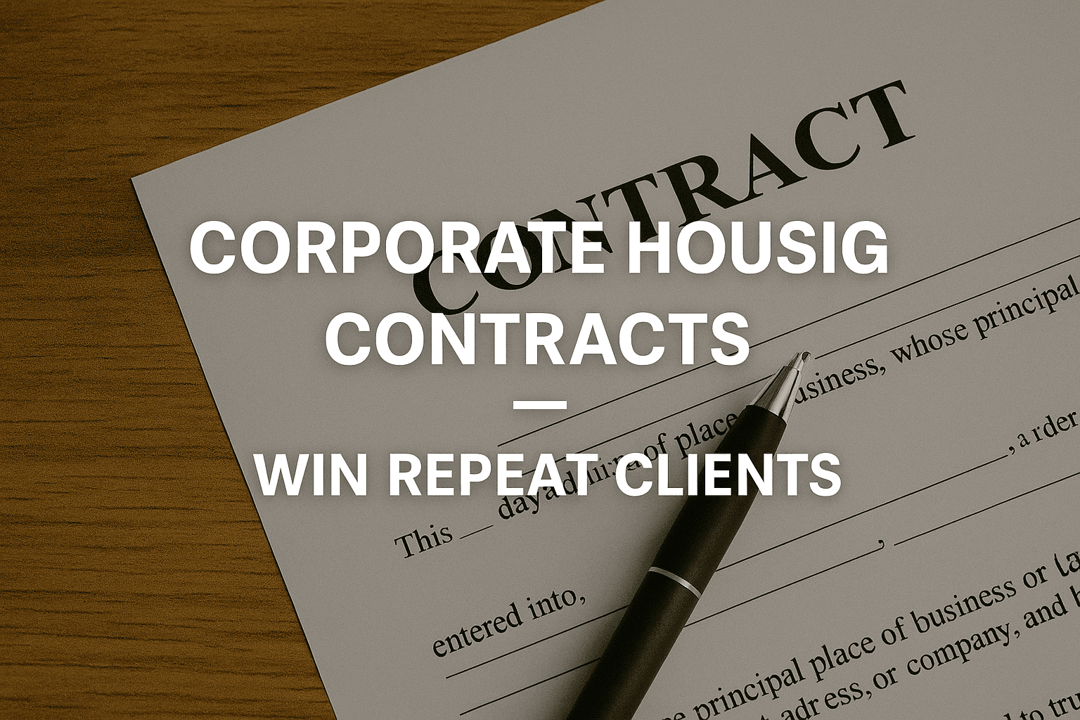 Corporate Housing Contracts — Win Repeat Clients