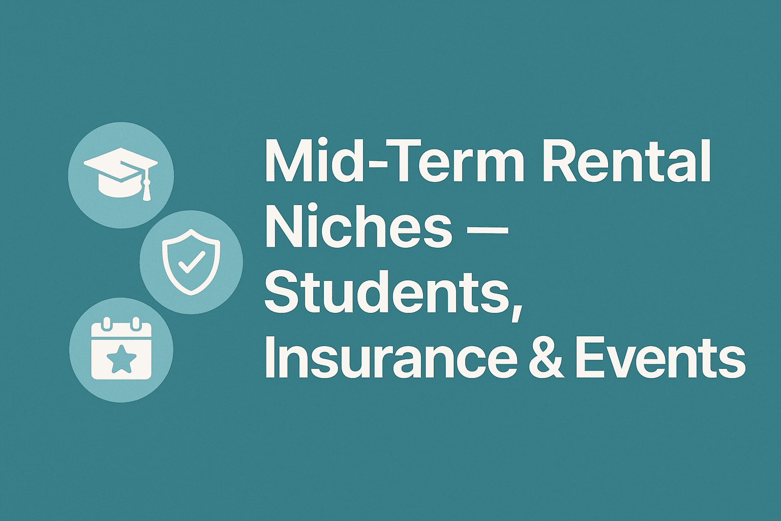 Mid-Term Rental Niches — Students, Insurance & Events